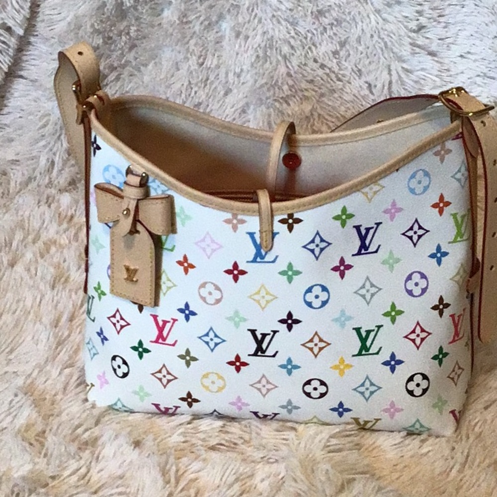 Louis Vuitton Red and Pink Shoulder Bag with Elegant Design